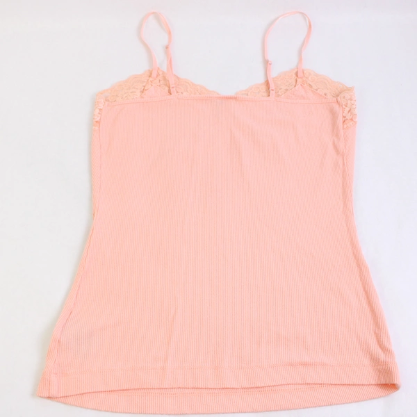Van Heusen Women's XS Pink Spaghetti Strap Camisole Top with Lace Accent