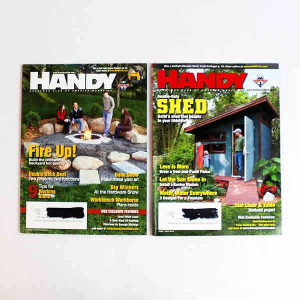 Lot Of 2 Handy The Handyman Club Of America Magazine June/July Aug/Sept 2010