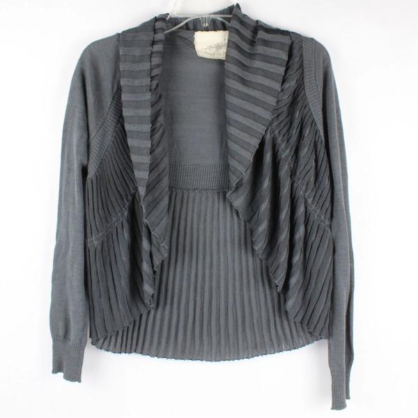 Angel of the North Women's Small Gray Cardigan Sweater Lightweight Knit