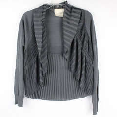 Angel of the North Women's Small Gray Cardigan Sweater Lightweight Knit