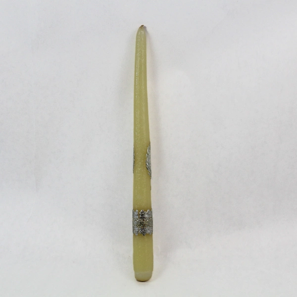 Vintage Silver Anniversary 12" Taper Candle in Original Box - Pre-owned