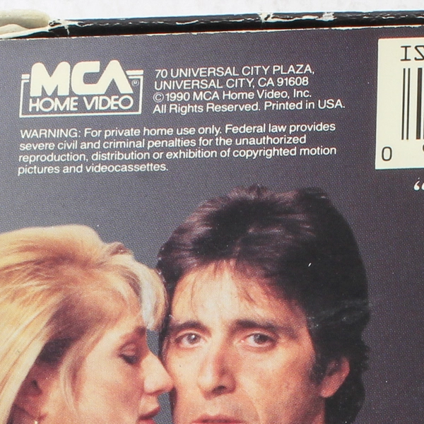 Sea of Love VHS 1990 Al Pacino Ellen Barkin John Goodman MCA Video