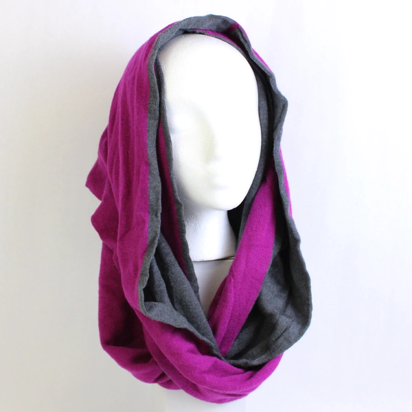 Echo Purple Fuchsia Infinity Scarf Wrap Fashion Accessory