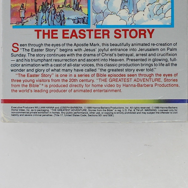The Greatest Adventure The Easter Story VHS 1989 Hanna-Barbera Bible Stories