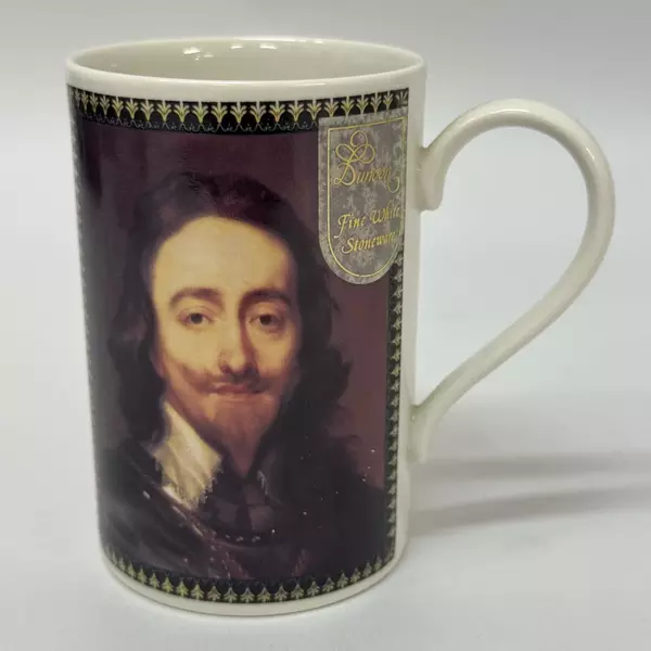 Dunoon Stoneware Coffee Mug Kings and Queens Charles I by Ruth Boden Collectible