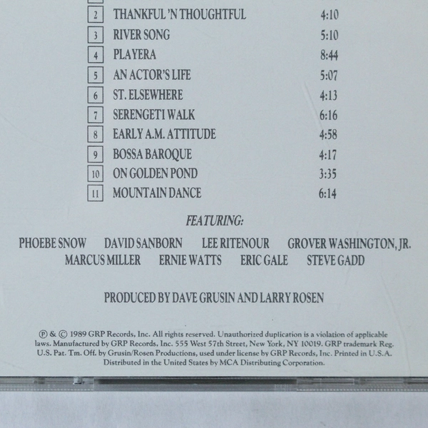 Dave Grusin Collection CD 1989 GRP Records Pre-Owned As-Is