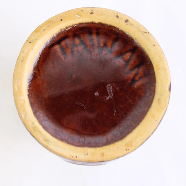 Small Brown Drip Glaze Oil or Vinegar Bottle with Lid Made in Taiwan