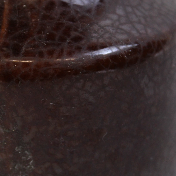 Small Brown Drip Glaze Oil or Vinegar Bottle with Lid Made in Taiwan