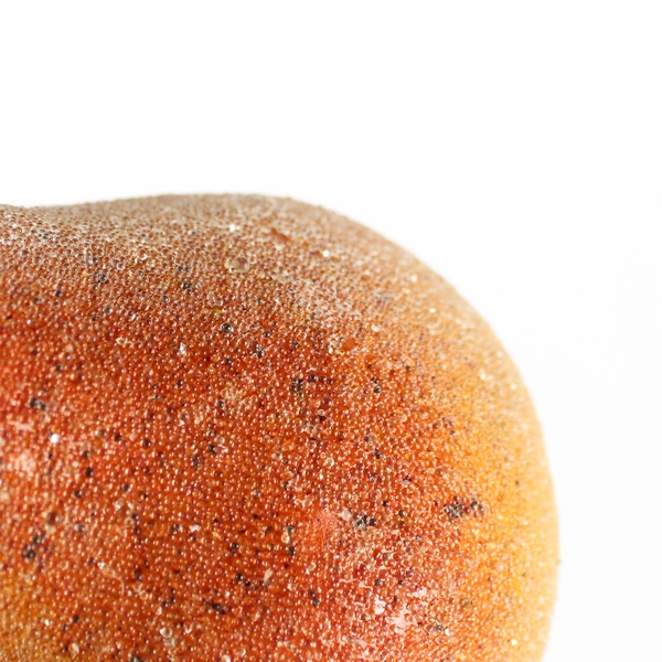 Lot of 5 Lightweight Fake Plastic Fruit for Display, Pear and Apple Glitter Dew