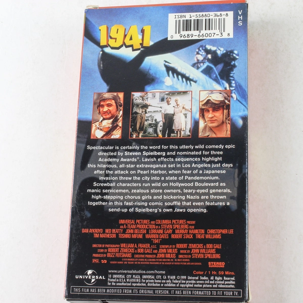 1941 VHS 1999 Universal Collector's Choice Dan Aykroyd John Belushi As Is