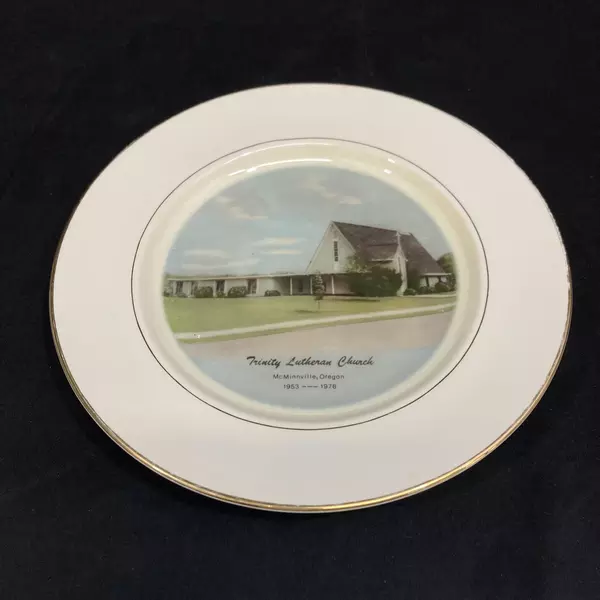Preston Hopkinson Porcelain Plate Trinity Lutheran Church McMinnville OR