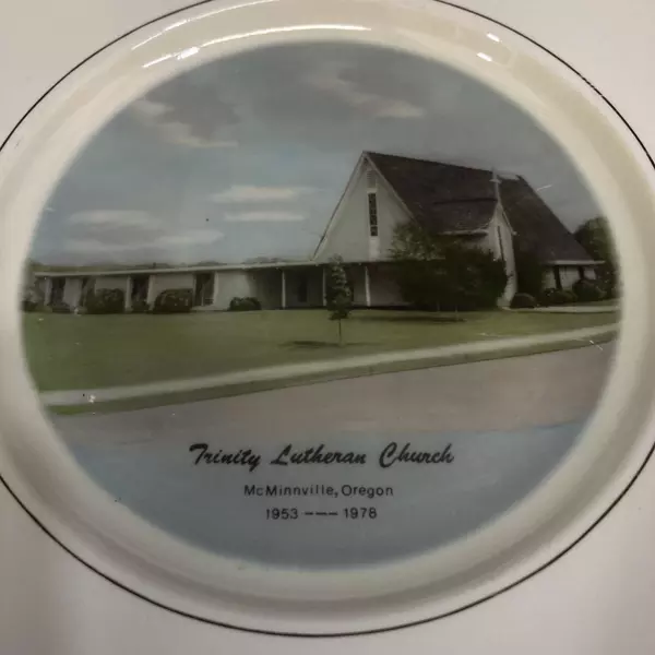 Preston Hopkinson Porcelain Plate Trinity Lutheran Church McMinnville OR