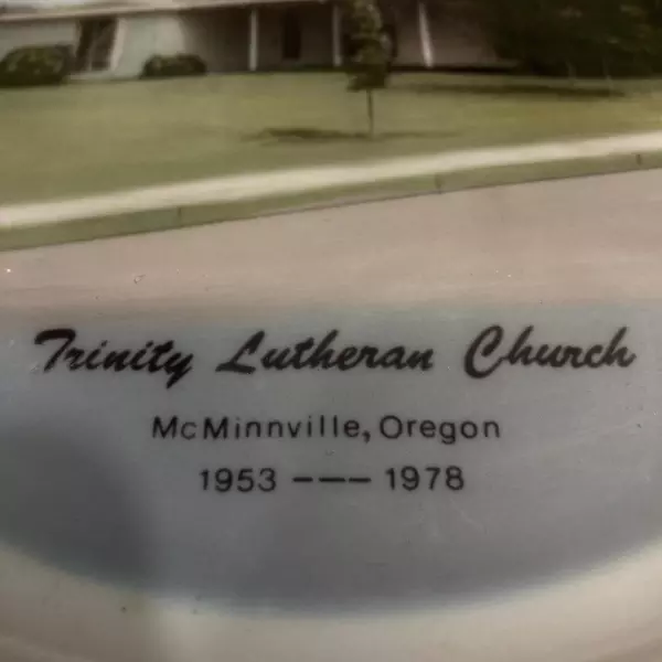 Preston Hopkinson Porcelain Plate Trinity Lutheran Church McMinnville OR