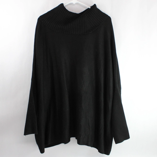 Calvin Klein Black Cowl Neck Buckle Accent Cardigan Women's Size L/XL