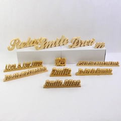 Lot of 10 Wood Cut Out Words Loving Friendly Phrases Craft Supplies Desk Décor