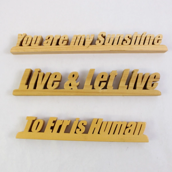 Lot of 10 Wood Cut Out Words Loving Friendly Phrases Craft Supplies Desk Décor