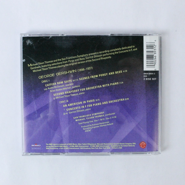 George Gershwin 100th Birthday Celebration 1998 Double CD BMG Pre-Owned
