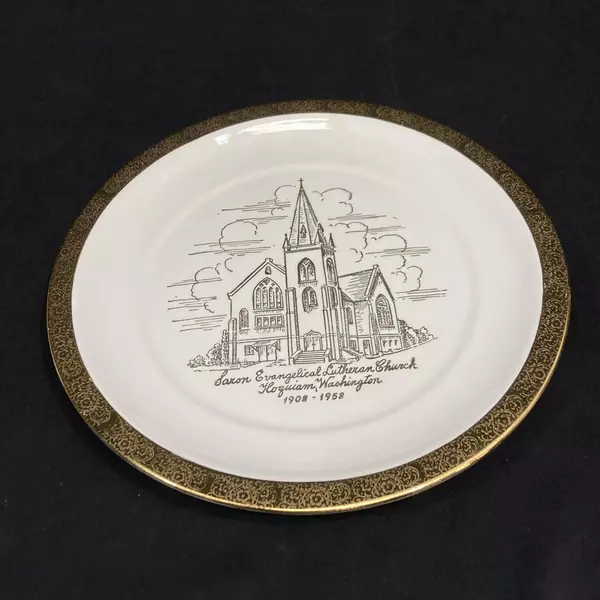 Vintage Saron Evangelical Lutheran Church Hoquiam Washington Collector Plate