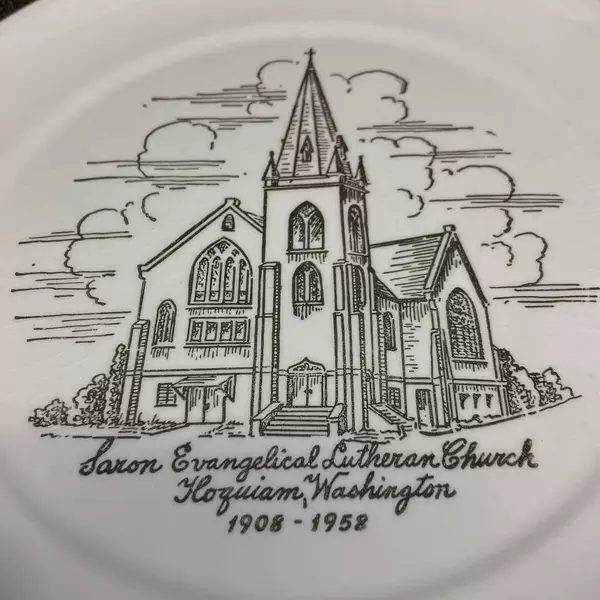 Vintage Saron Evangelical Lutheran Church Hoquiam Washington Collector Plate