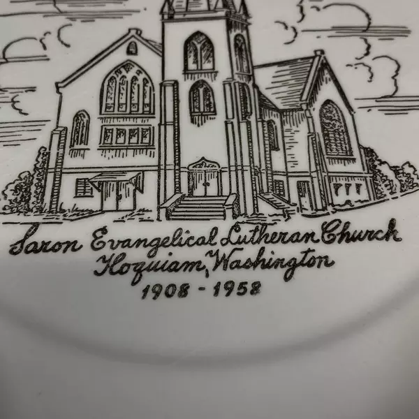 Vintage Saron Evangelical Lutheran Church Hoquiam Washington Collector Plate