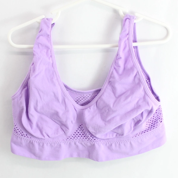 Unbranded Purple Mesh Accent Unlined Training Bra Size Large