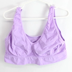 Unbranded Purple Mesh Accent Unlined Training Bra Size Large