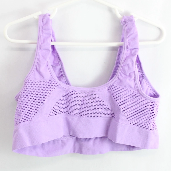 Unbranded Purple Mesh Accent Unlined Training Bra Size Large