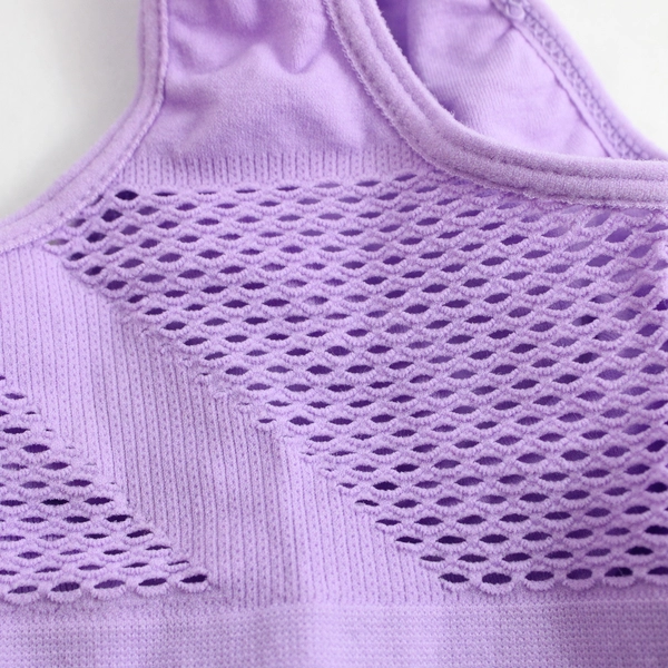 Unbranded Purple Mesh Accent Unlined Training Bra Size Large