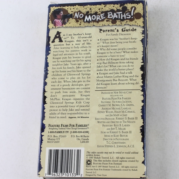 No More Baths VHS 1997 Feature Films for Families