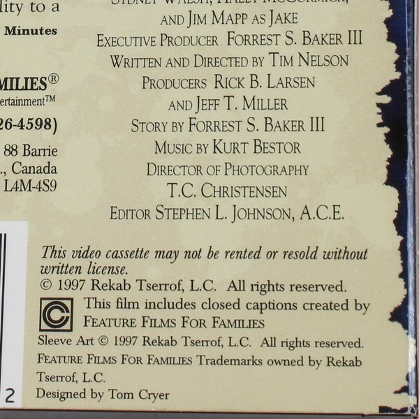 No More Baths VHS 1997 Feature Films for Families