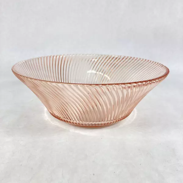 Vintage Federal Glass Diana Pink 9 Inch Salad Fruit Bowl