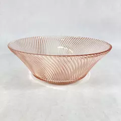 Vintage Federal Glass Diana Pink 9 Inch Salad Fruit Bowl