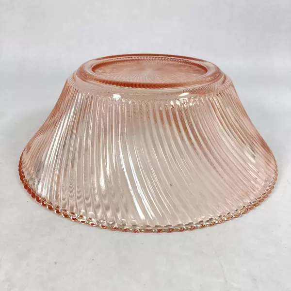 Vintage Federal Glass Diana Pink 9 Inch Salad Fruit Bowl