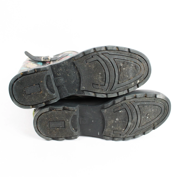 Western Chief Women's Mid-Calf Black Rubber Rainboots Size 9 Woodland Owl Print