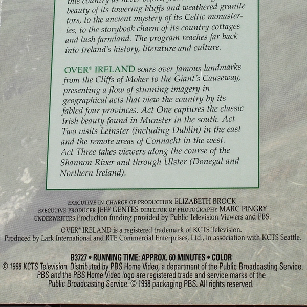 Over Ireland VHS 1998 PBS Home Video - Pre-Owned, Untested