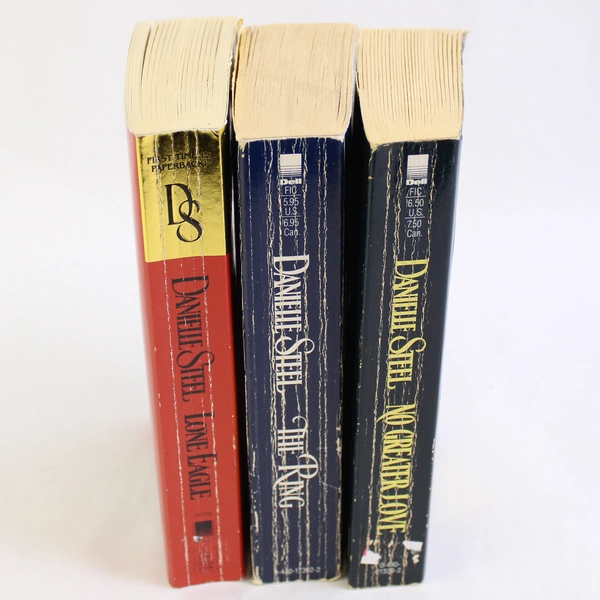 Lot of 3 Danielle Steel Romance Novels The Ring No Greater Love Lone Eagle PB