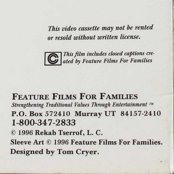 Friendship's Field VHS 1996 Feature Films for Families - Pre-Owned, Untested