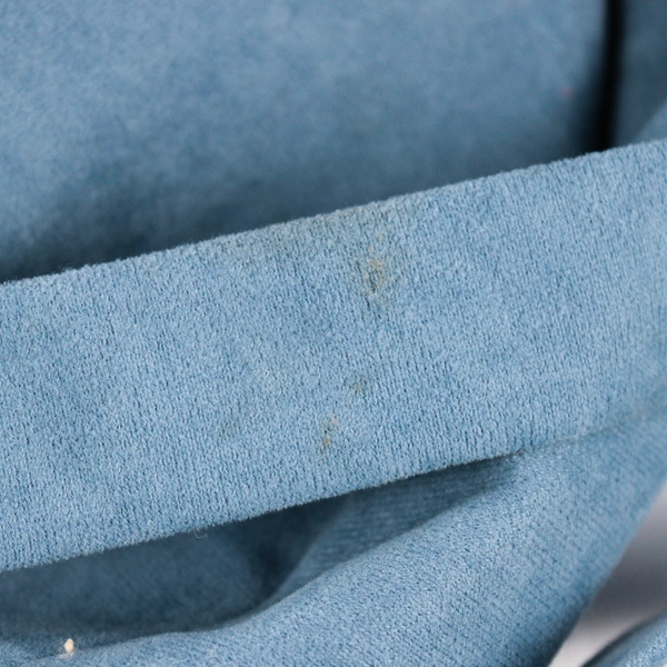 Handmade Blue Velvet Belted Tunic Shift Dress 3/4 Sleeve Women's Medium 10