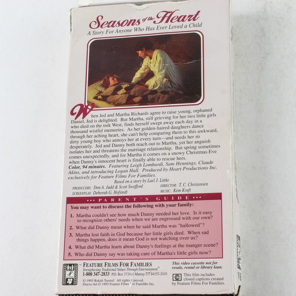Seasons of the Heart VHS 1993 - Feature Films for Families, Pre-Owned