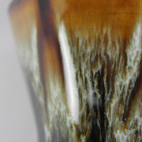 Signed Brown Ceramic Studio Pottery Vase 4.5" Tall Handmade Decorative Accent