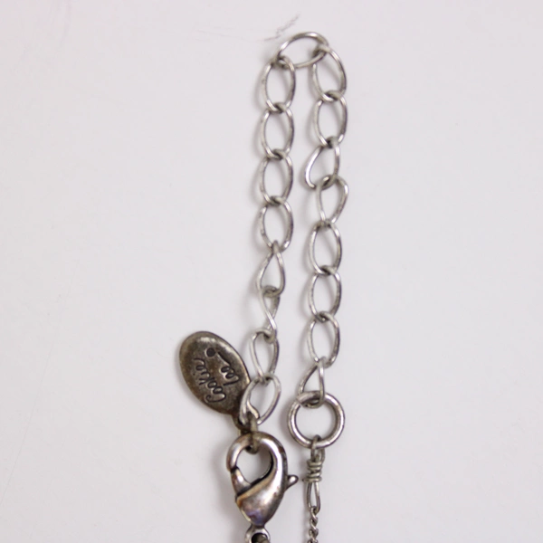 Cookie Lee Silver Tone Floral Necklace with Tiny Pearls 20 Inch Fashion Jewelry