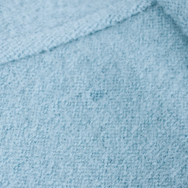 VTG Norm Thompson Women's Medium Petite Wool Coat Jacket Light Blue Flawed