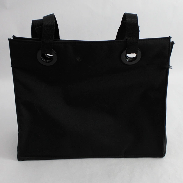 Milano Series Insulated Black Simple Lunch Bag Stylish Long Handles