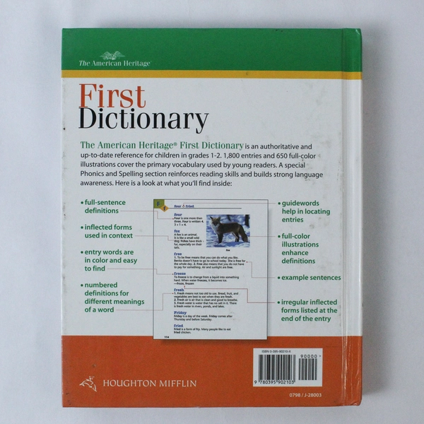 Vintage The American Heritage First Dictionary 1998 Hardcover Houghton Mifflin