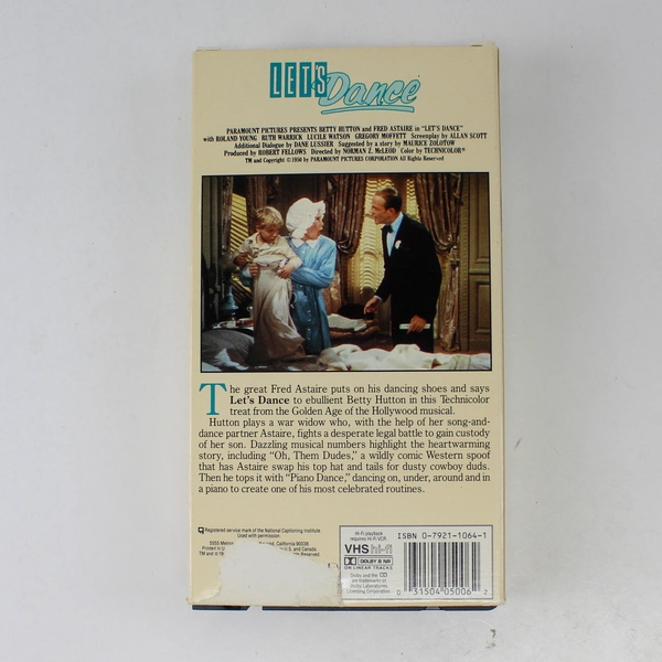 Let's Dance VHS 1950 Paramount Fred Astaire Betty Hutton