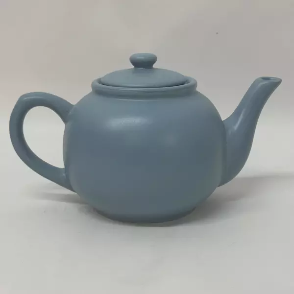 Design Pac Hand Painted Blue Ceramic Teapot Vintage Collectible Teapot