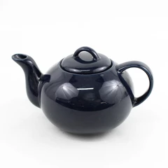 Vintage Himark Taiwan Dark Blue Ceramic Teapot Collectible Tea