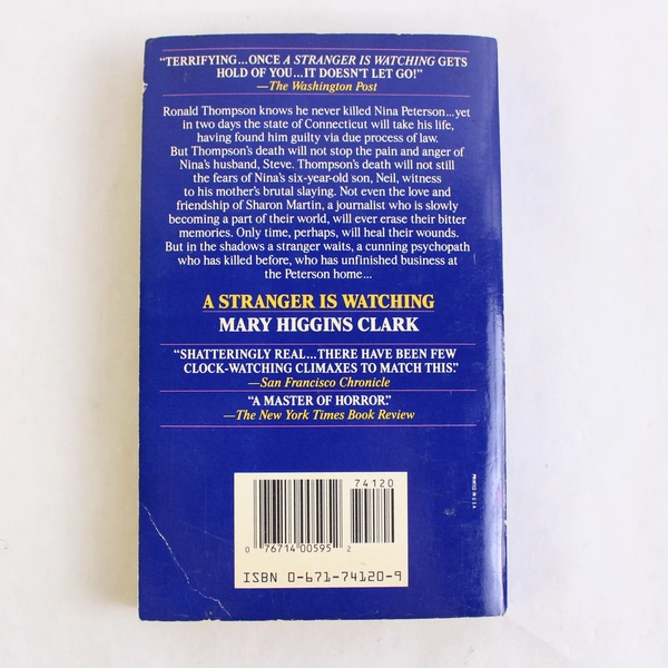 A Stranger Is Watching by Mary Higgins Clark 1991 Paperback 