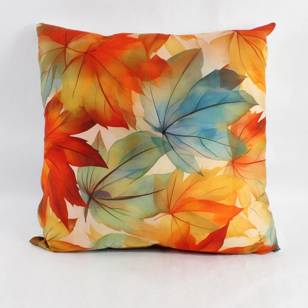Unbranded Fall Leaves Decorative Pillow Oranges 16x16 in.