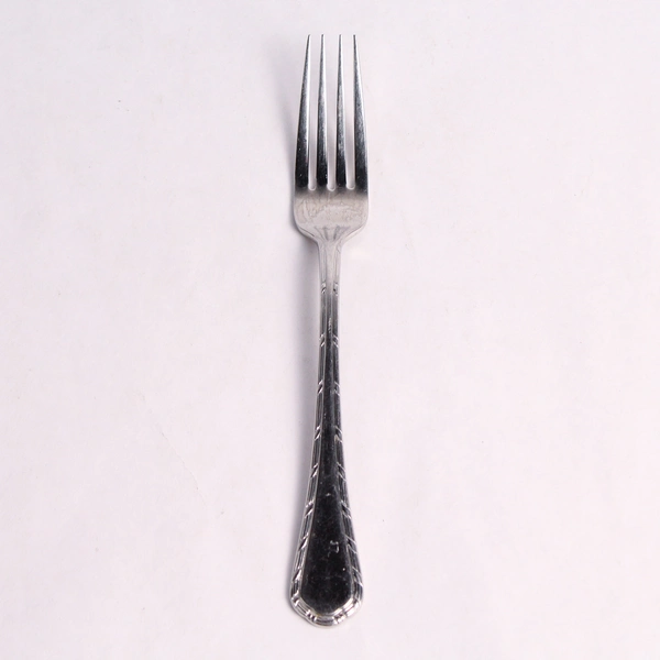 Kirk Stieff Ribbon Reed Dinner Fork Stainless Steel Flatware with Woven Pattern